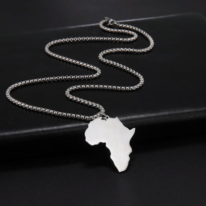 African Map Pendant Necklace